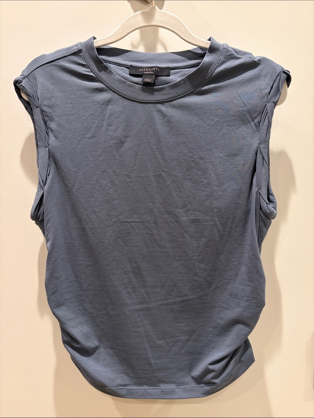 All Saints Slate Blue Sleeveless Tee